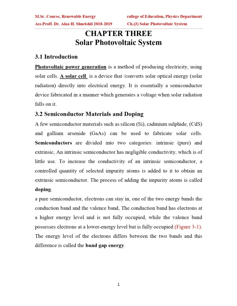 Solar Photovoltaic System