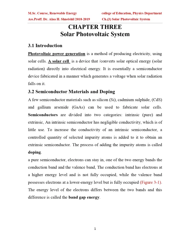 Solar Photovoltaic System