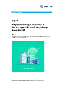 Largescale Hydrogen Production In Norway - Possible Transition Pathways Towards 2050
