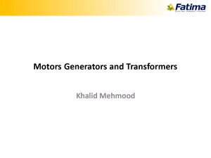 Motors,Generators and Transformers