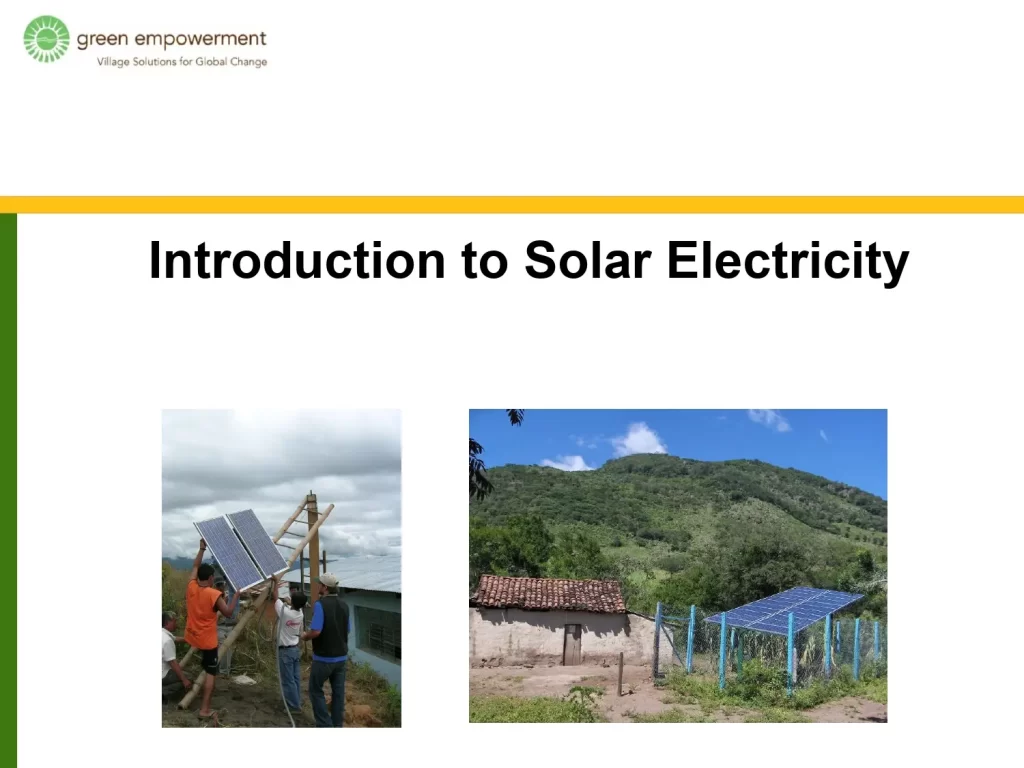 Introduction to Solar Electricity