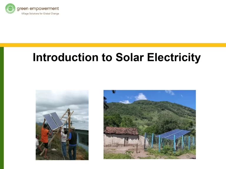 Introduction to Solar Electricity