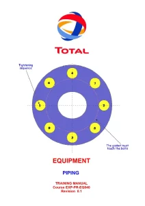 Piping Course by TOTAL Energy