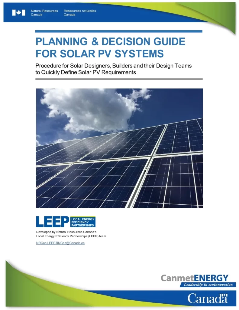 Planning and Decision Guide for Solar PV systems