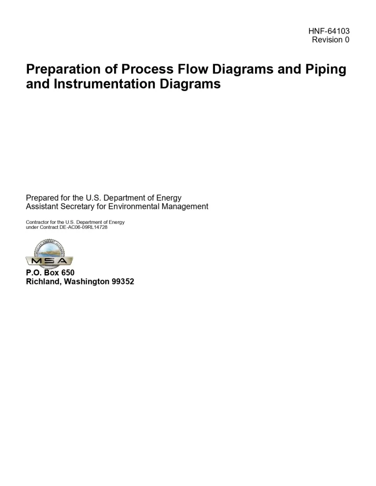 Preparation of Process Flow Diagrams and Piping and Instrumentation Diagrams