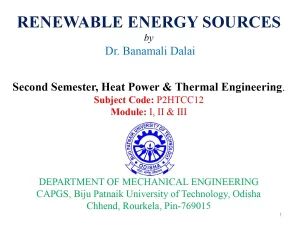 Renewable Energy Sources