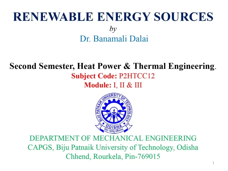 Renewable Energy Sources