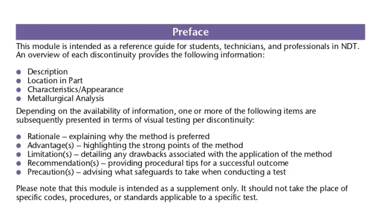 Relevant Discontinuities Visual Testing