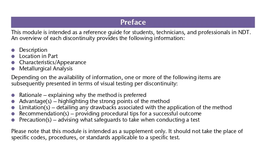 Relevant Discontinuities Visual Testing