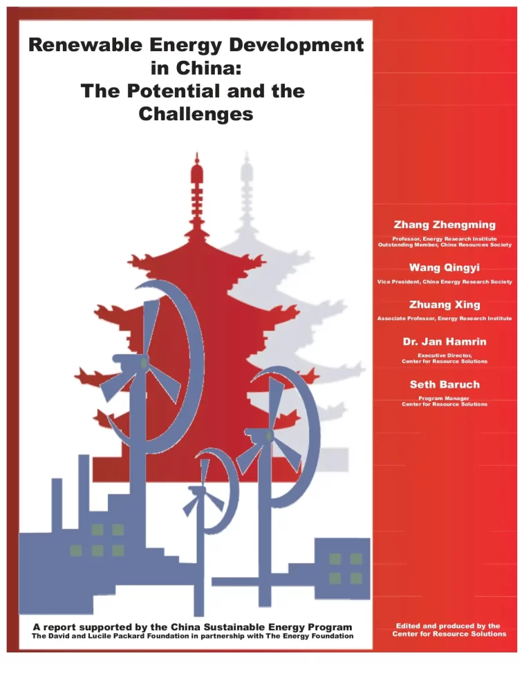 Renewable Energy Development in China The Potential and the Challenges