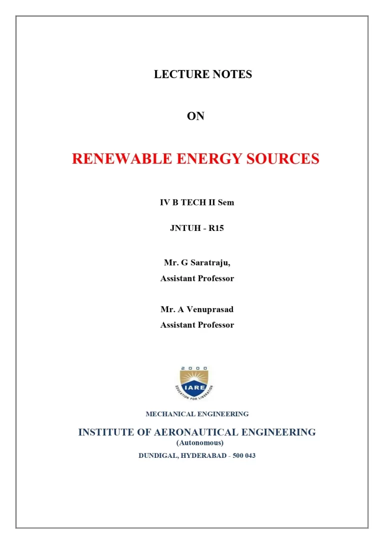 Renewable Energy Sources