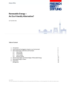 Renewable Energy – An Eco-Friendly Alternative?