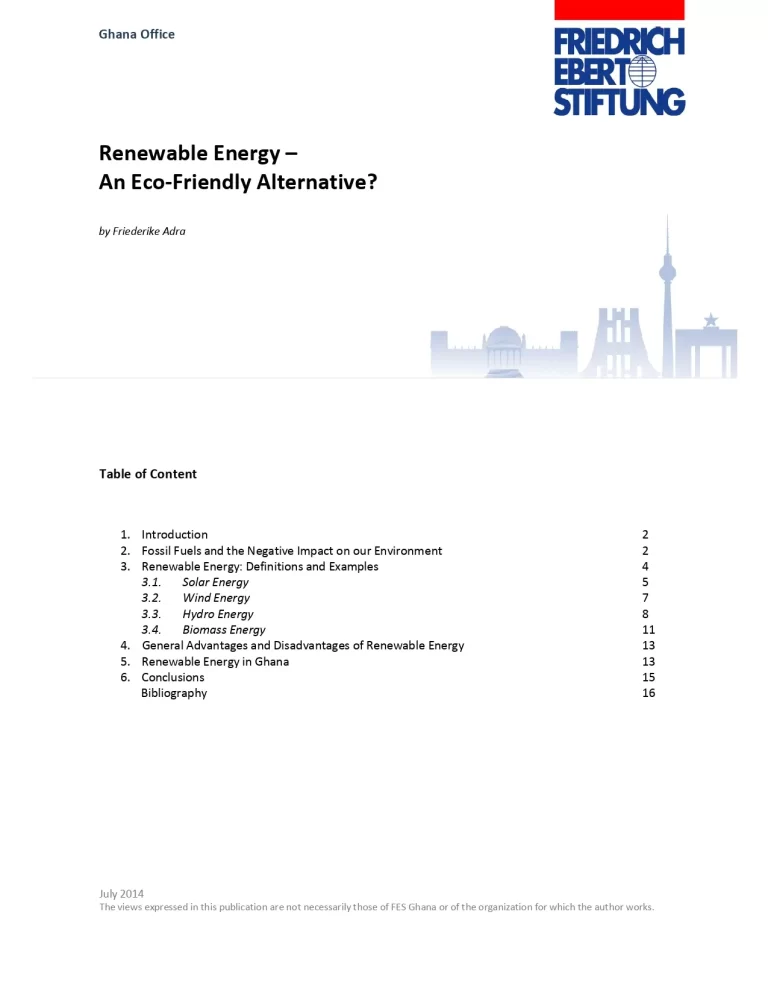 Renewable Energy – An Eco-Friendly Alternative?