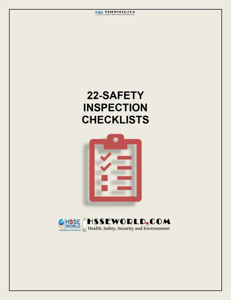 Safety Inspection Checklists