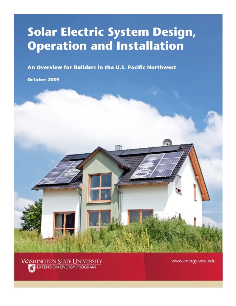Solar Electric System Design, Operation and Installation