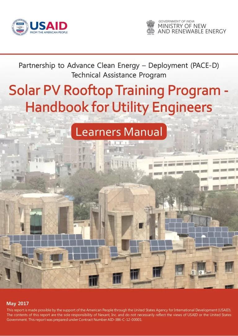 Solar PV Rooftop Training Program - Handbook for Utility Engineers