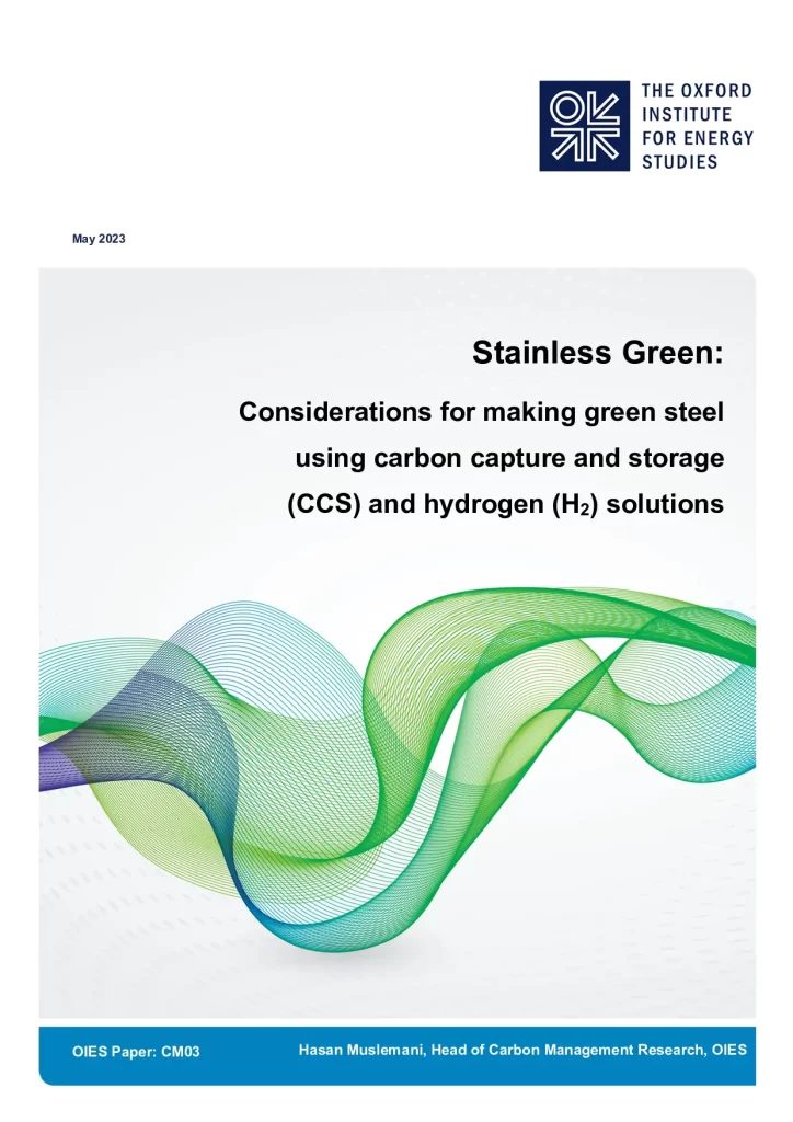 Stainless Green Considerations For Making Green Steel Using Carbon Capture And Storage (CCS) And Hydrogen (H2) Solutions