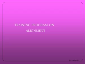 Training Program On Alignment