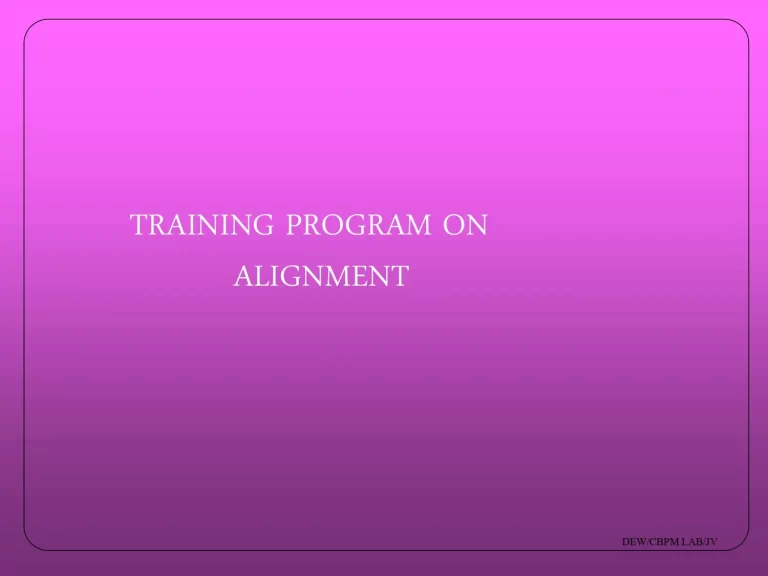 Training Program On Alignment