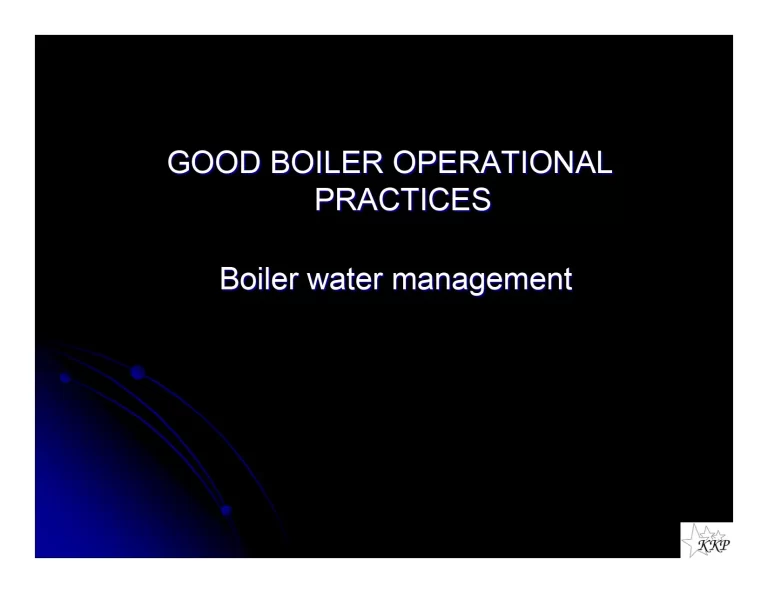 Boiler Water Management