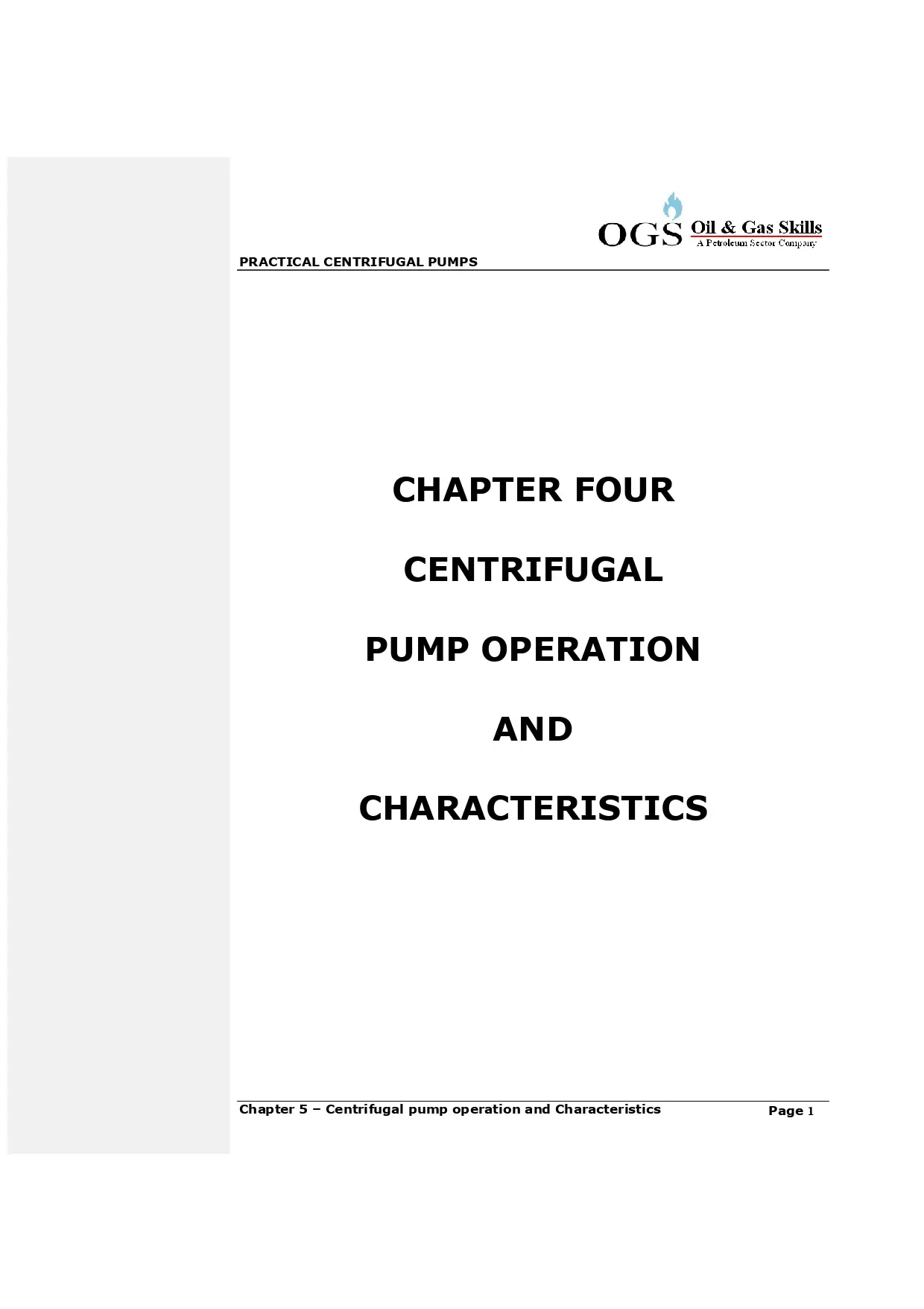 Chapter Four Centrifugal Pump Operation And Characteristics
