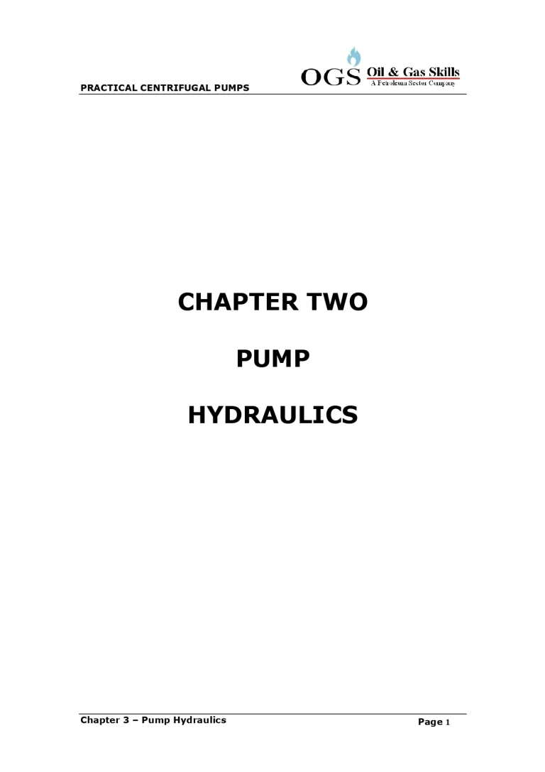 Chapter Two Pump Hydraulics
