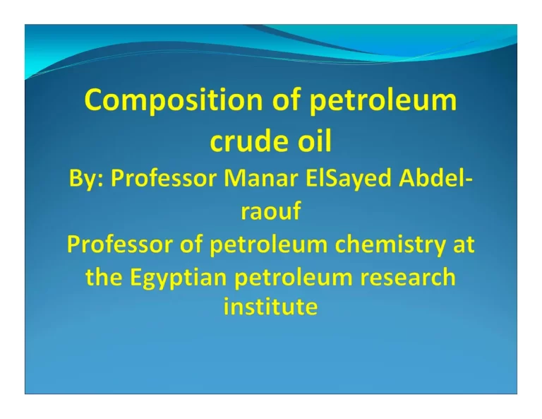 Composition of Petroleum Crude Oil