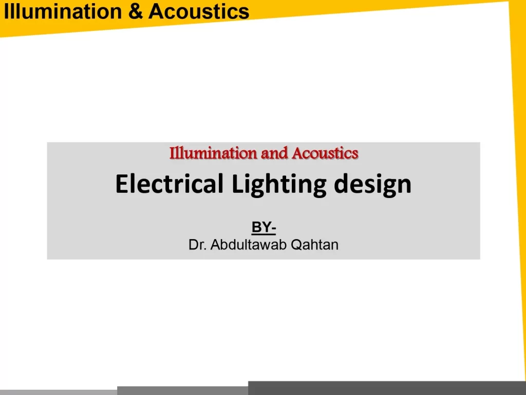 Electrical Lighting Design