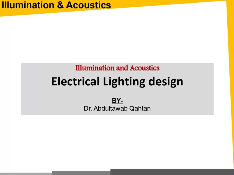 Electrical Lighting Design