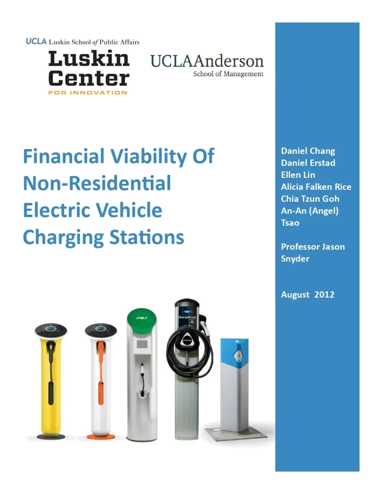 Financial Viability Of Non-Residential Electric Vehicle Charging Stations