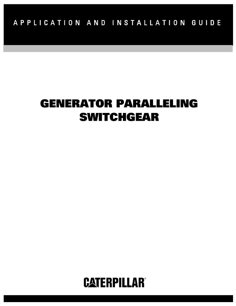 Generator Paralleling Switchgear