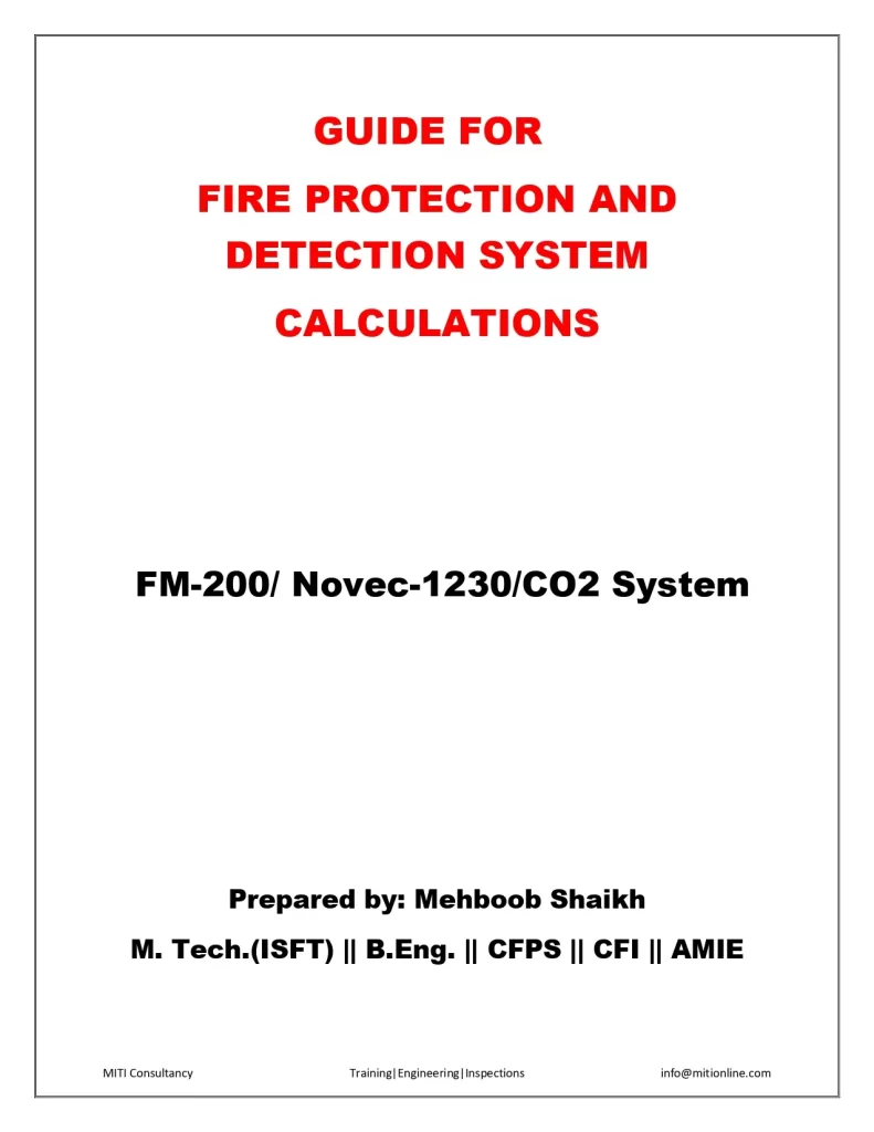 Guide For Fire Protection And Detection System Calculations
