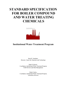 Institutional Water Treatment Program