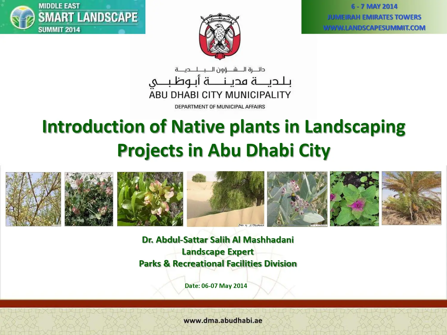 Introduction of Native plants in Landscaping Projects in Abu Dhabi City