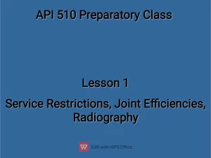 Service Restrictions, Joint Efficiencies, Radiography
