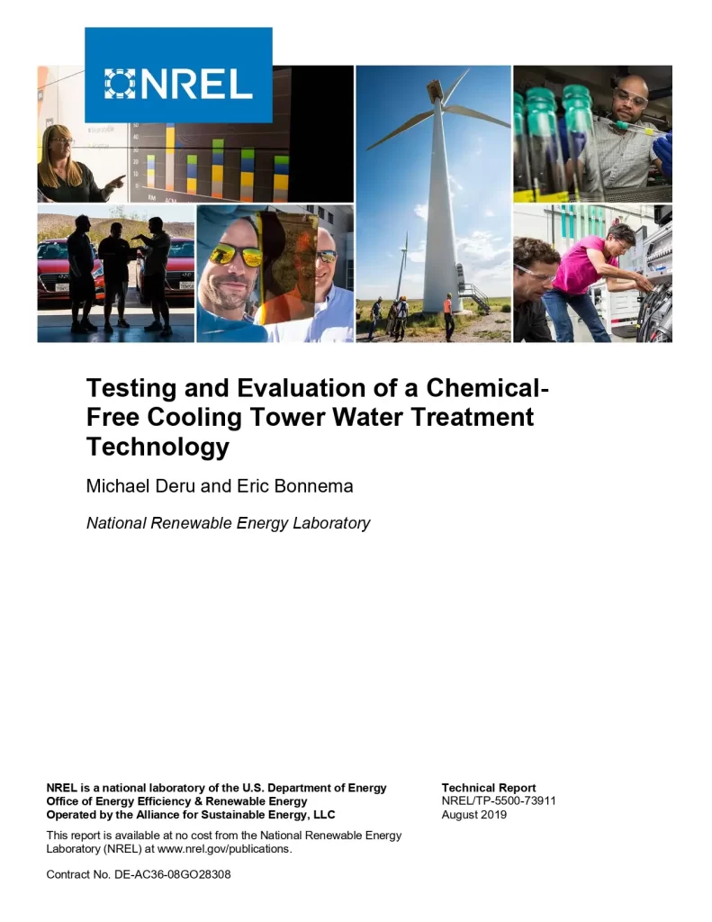 Testing and Evaluation of a Chemical-Free Cooling Tower Water Treatment Technology