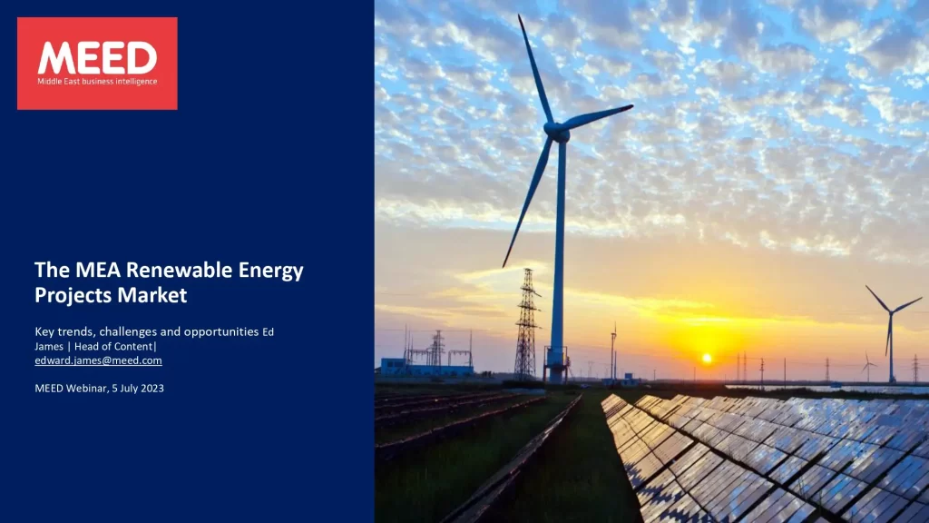 The MEA Renewable Energy Projects Market