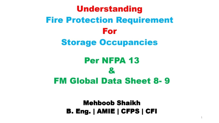 Understanding Fire Protection Requirement For Storage Occupancies
