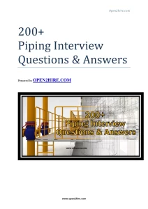 200+ Piping Interview Questions & Answers