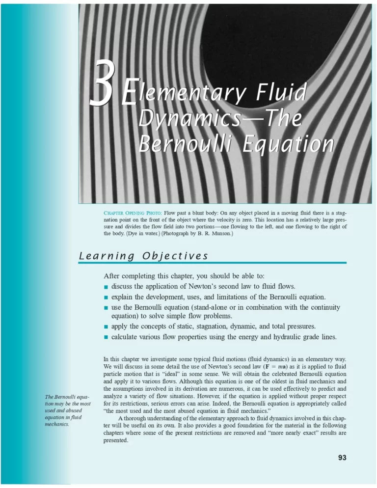 3 Elementary Fluid Dynamics—The Bernoulli Equation