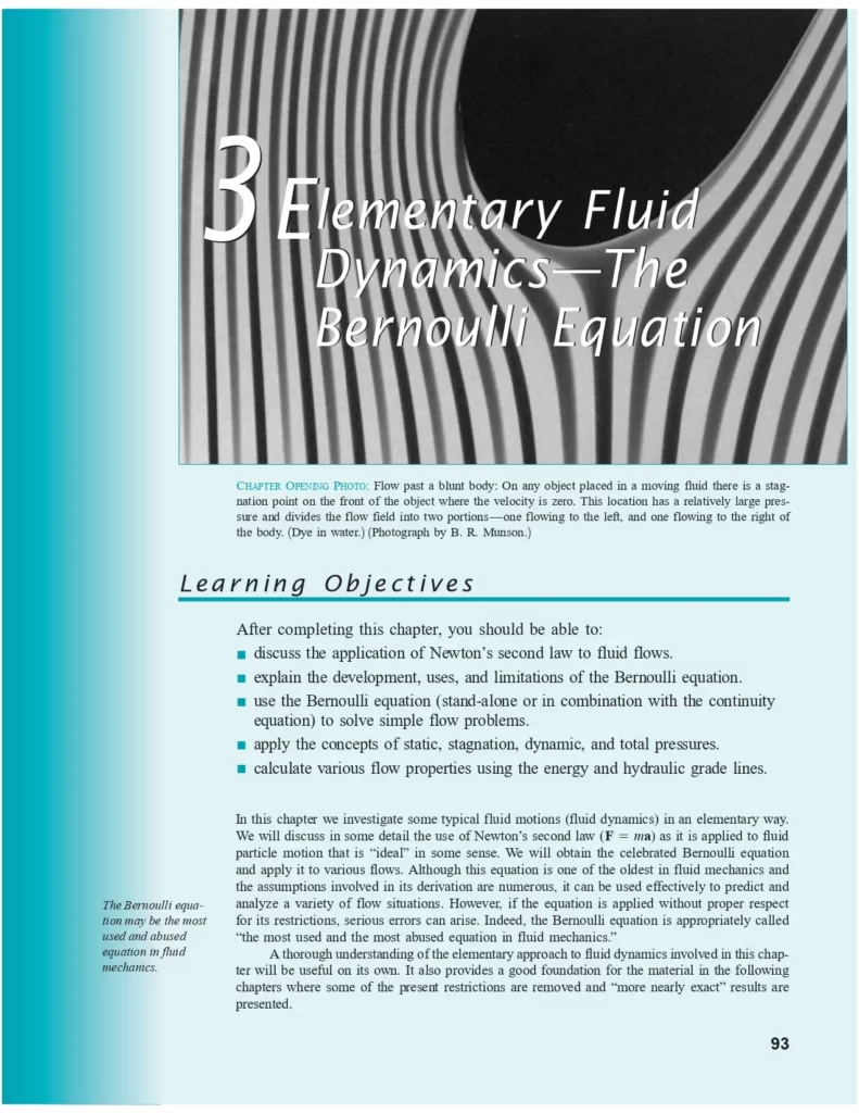 3 Elementary Fluid Dynamics—The Bernoulli Equation