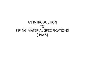 An Introduction to Piping Material Specifications (PMS)