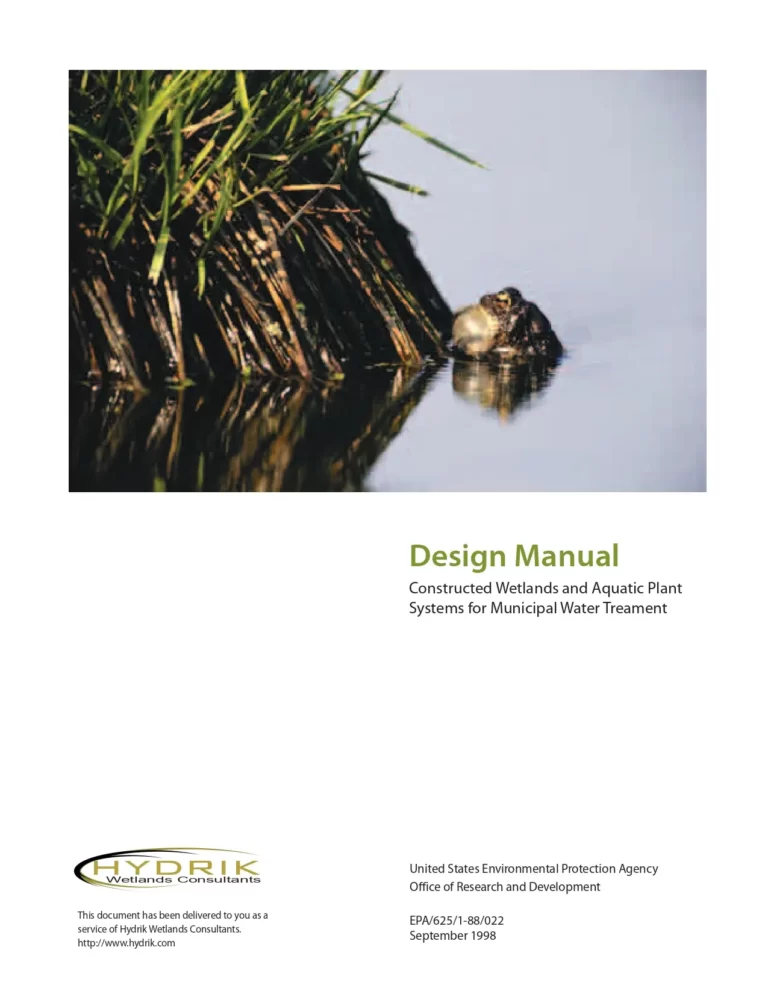 Design Manual Constructed Wetlands and Aquatic Plant Systems for Municipal Water Treament