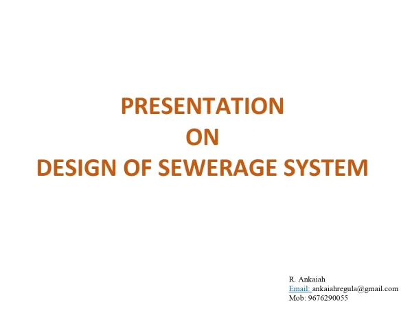 Design of Sewage System - AquaEnergy Expo Knowledge Hub