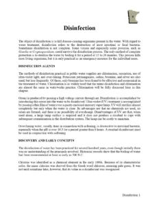 Disinfection