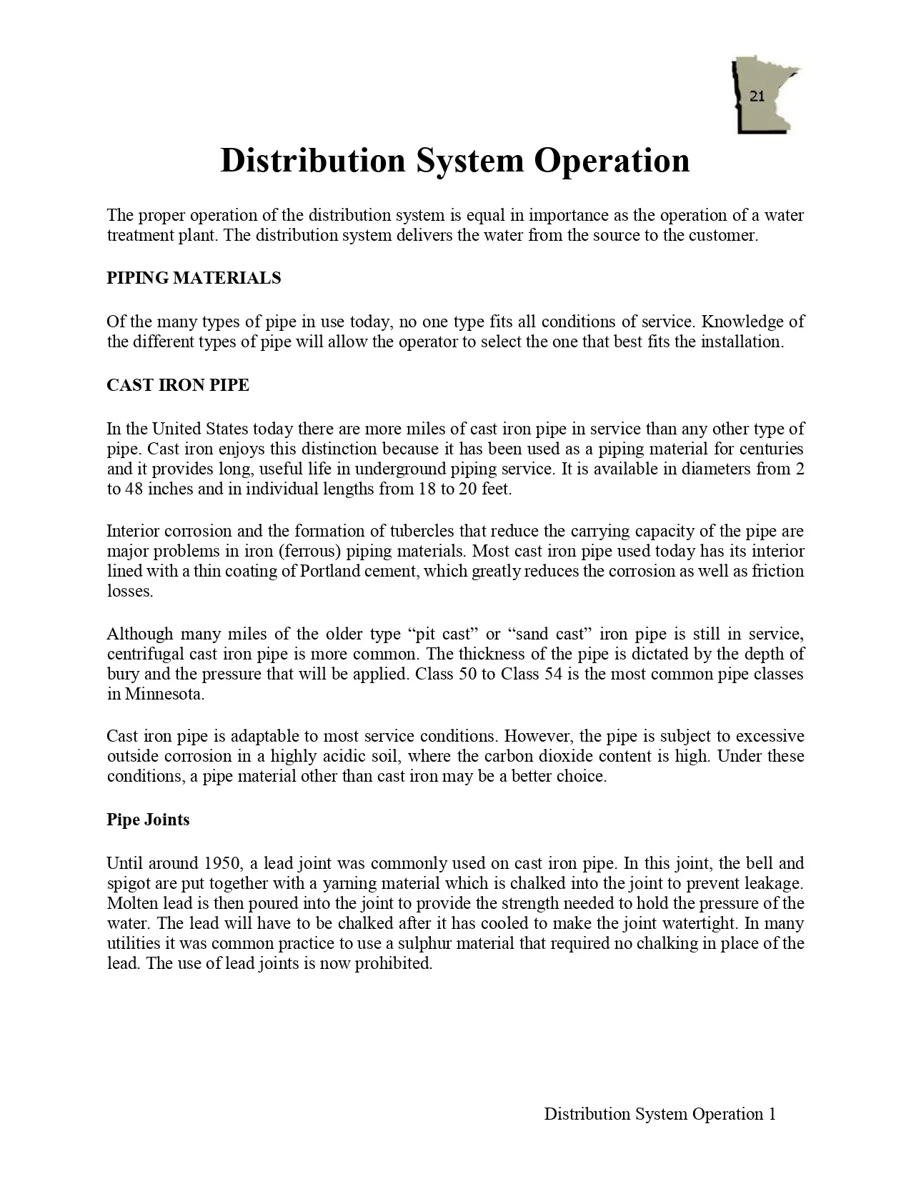 Distribution System Operation