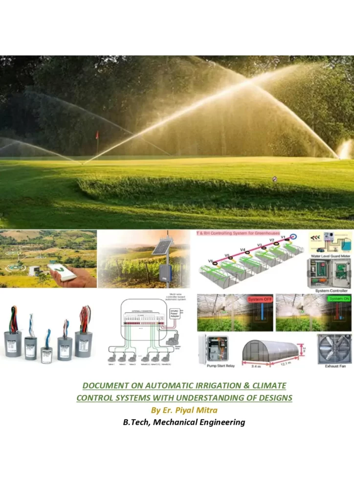 Document On Automatic Irrigation & Climate Control Systems With Understanding Of Designs