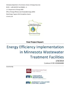 Energy Efficiency Implementation in Minnesota Wastewater Treatment Facilities