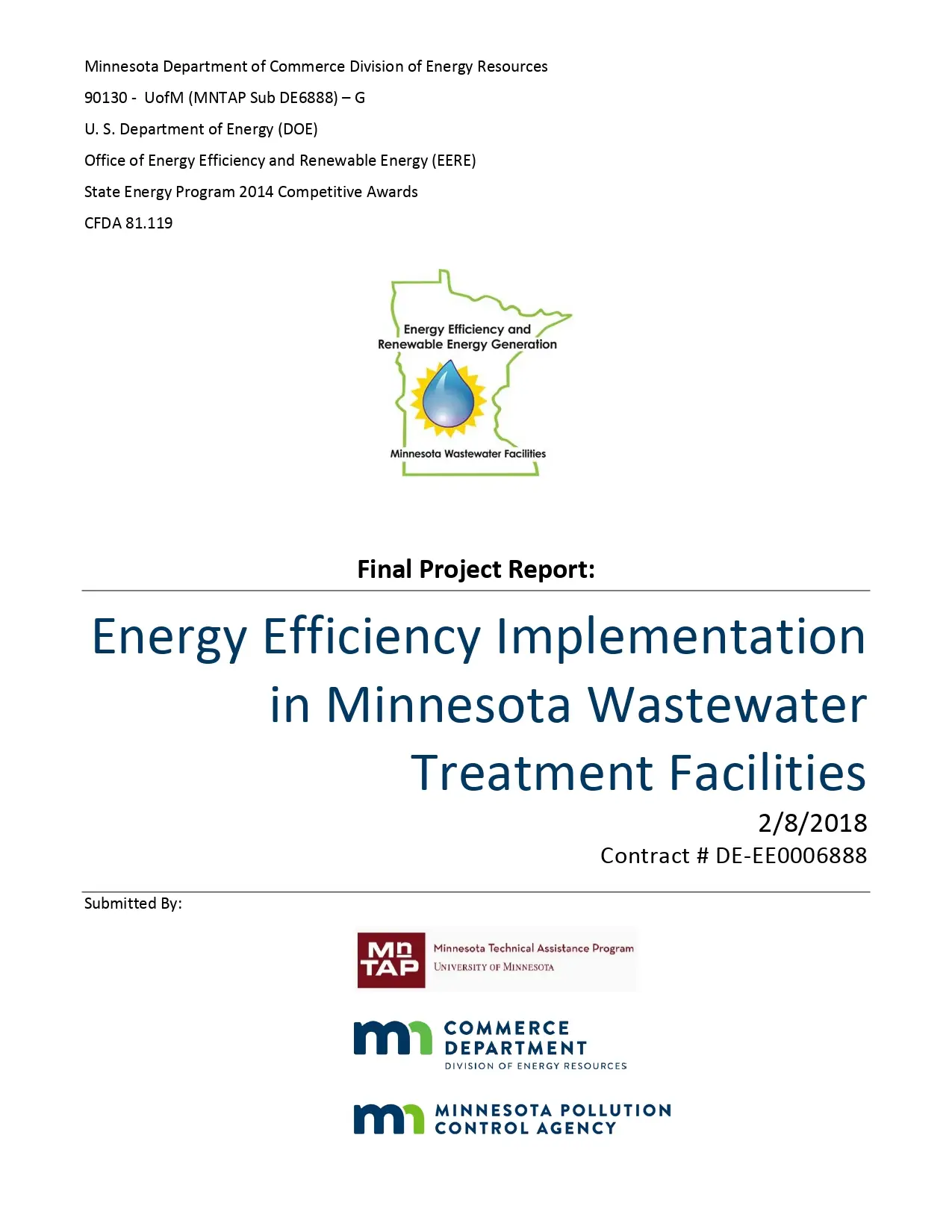 Energy Efficiency Implementation in Minnesota Wastewater Treatment Facilities