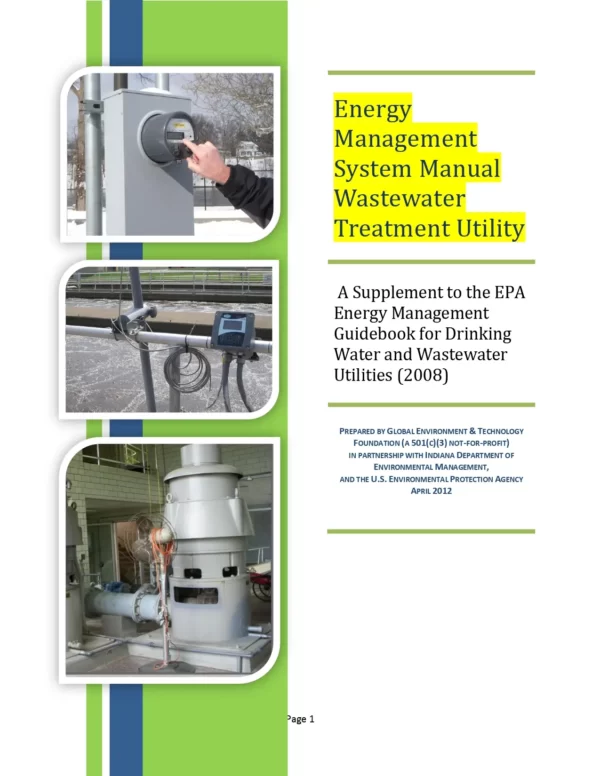 Energy Management System Manual Wastewater Treatment Utility
